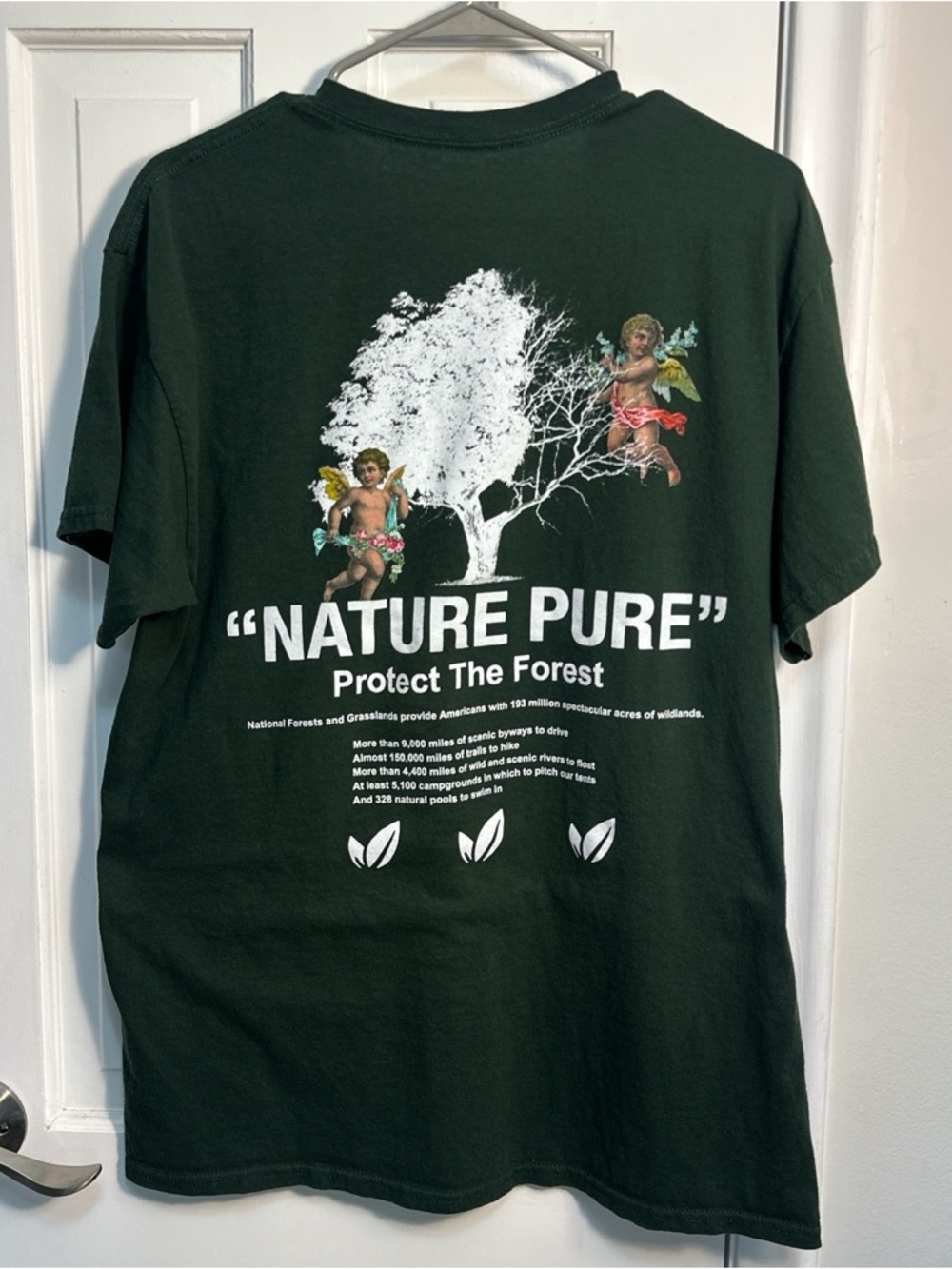CVLA Forest Green "Nature Pure" Protect The Forest Graphic Tee Mens Large
